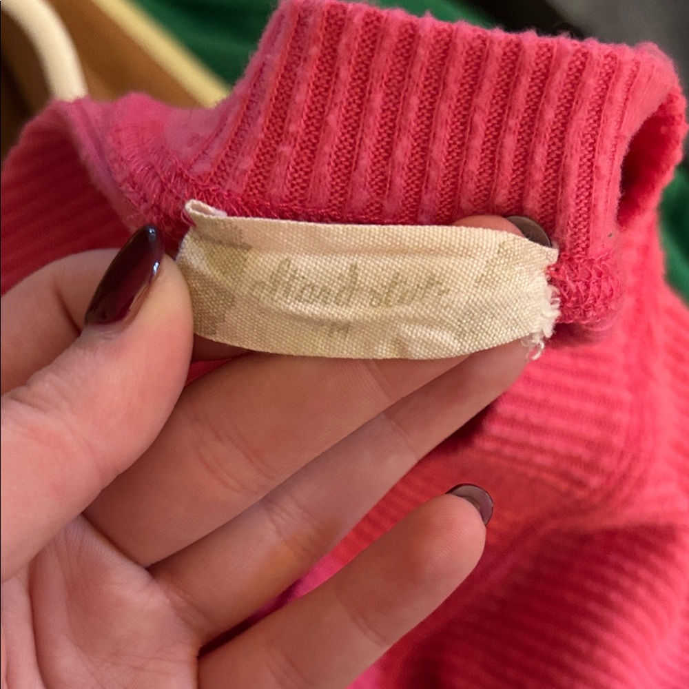 Pink Ribbed Knit Sweater - Picture 2 of 2
